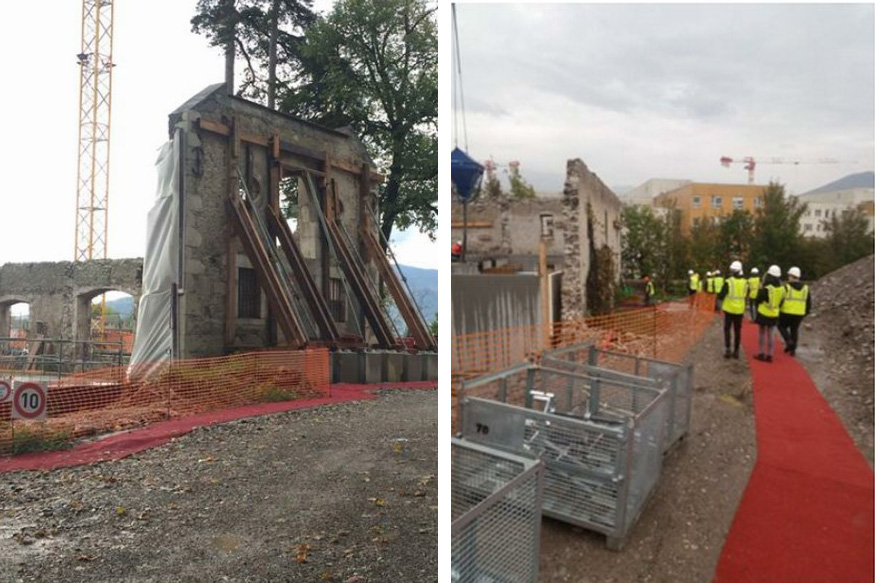 Les étudiants de BTS Bâtiment sur le chantier 